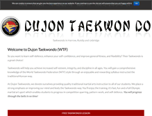 Tablet Screenshot of dujontaekwondo.com